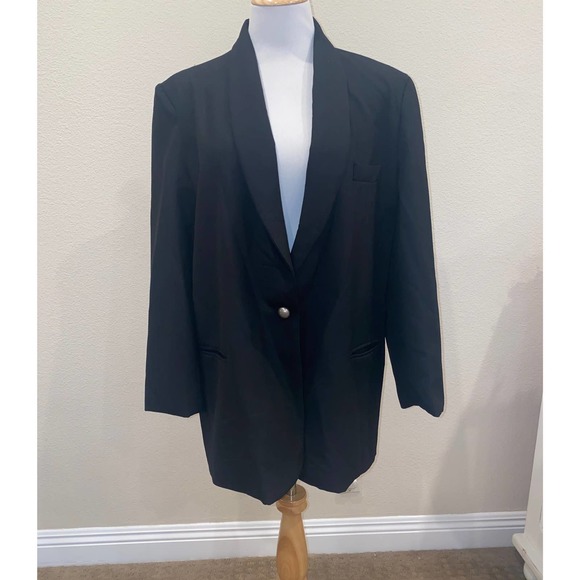 SPIRIT JERSEY Blasé Black Blazer Neo Yellow Lining size S/M - Picture 2 of 6